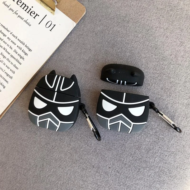 Мультфильм DC фильм Джокер Airpods брелок силиконовый Bluetooth беспроводной Чехол для гарнитуры для Airpods 2 защитный Брелок «Обложка»
