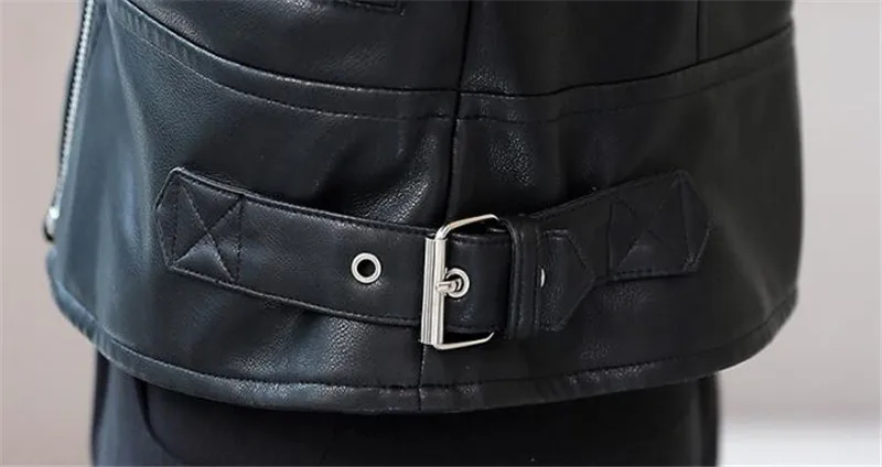 New Soft Sheepskin Spring and Autumn Leather Clothing Women Jacket Women Coat Lapel Short Motorcycle Jacket Women Leather Jacket