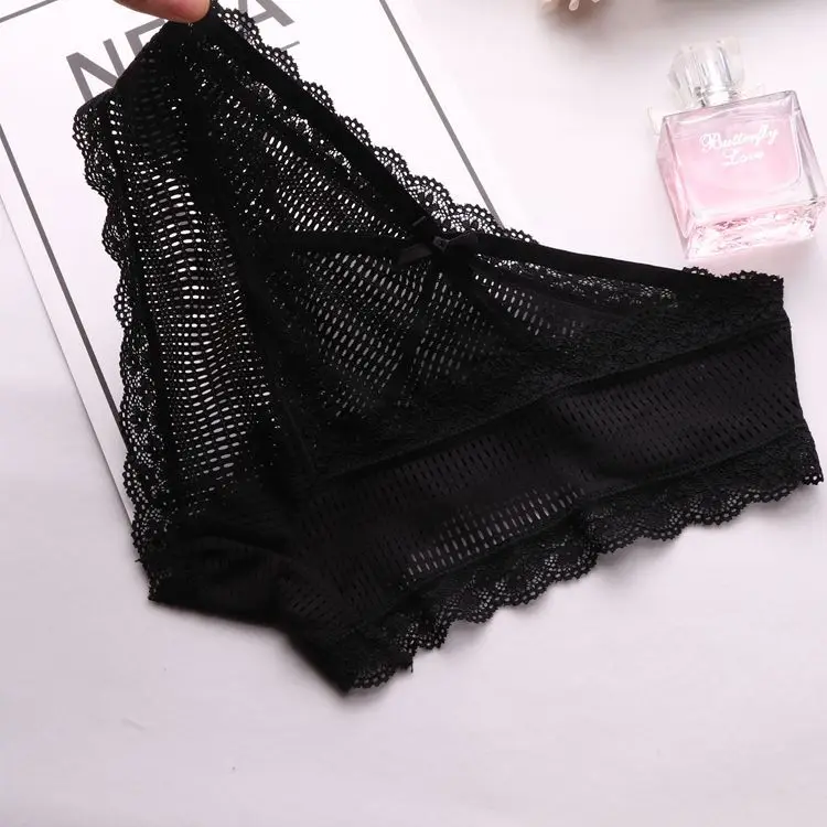 Женские трусы, дышащие, с вырезом, с кружевным бантом,, 3 шт, CrossUn derwear, для девушек, шортики трусики