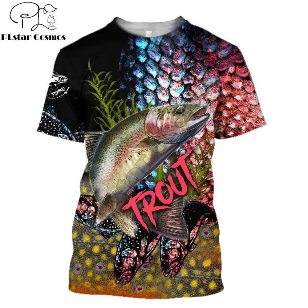 

2020 Summer Men t shirt Crappie Fishing 3D Printed T-Shirts Harajuku Casual short Sleeve Tee shirts Unisex Cool t-shirt QDL007
