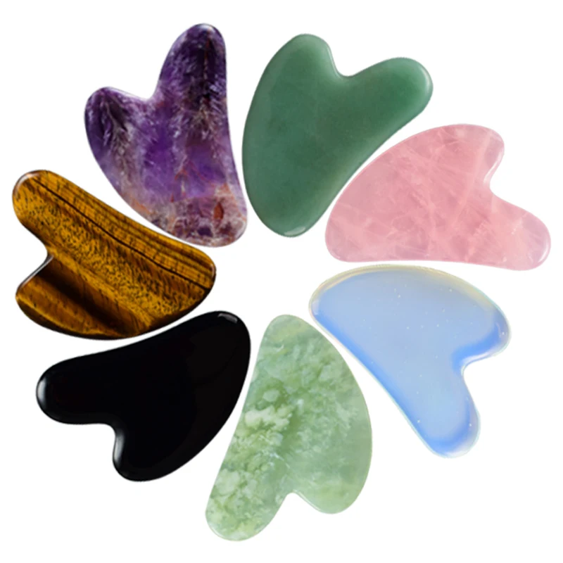Натуральный кристалл Gua sha энергетический камень несколько материалов скребок