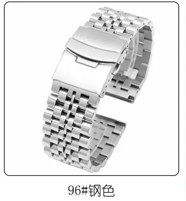 20 мм/22 мм/24 мм металлический браслет из нержавеющей стали для huawei watch gt ремень для samsung galaxy watch 46mm S3 Frontier/классический ремешок - Цвет ремешка: silver 96