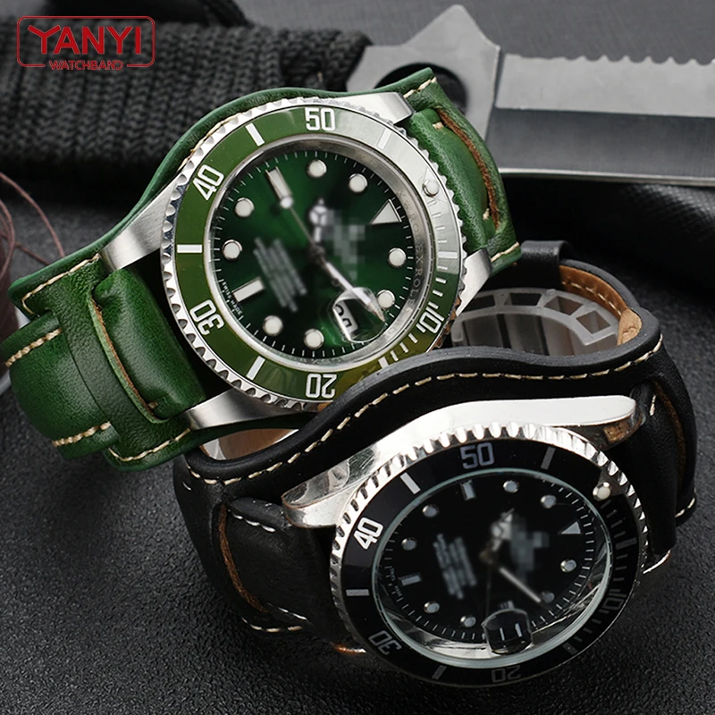 Handmade Genuine Leather Men's Watch Strap - Premium Watchband Bracelet