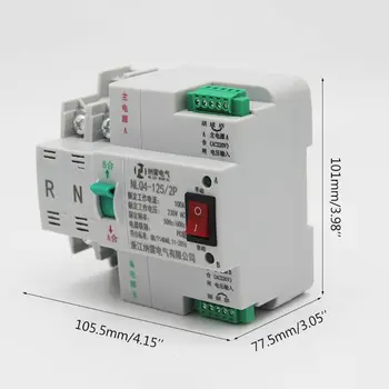 

220V 2 P Dual Power Automatic Transfer Switch Circuit Breaker 20-100A Rail Mount