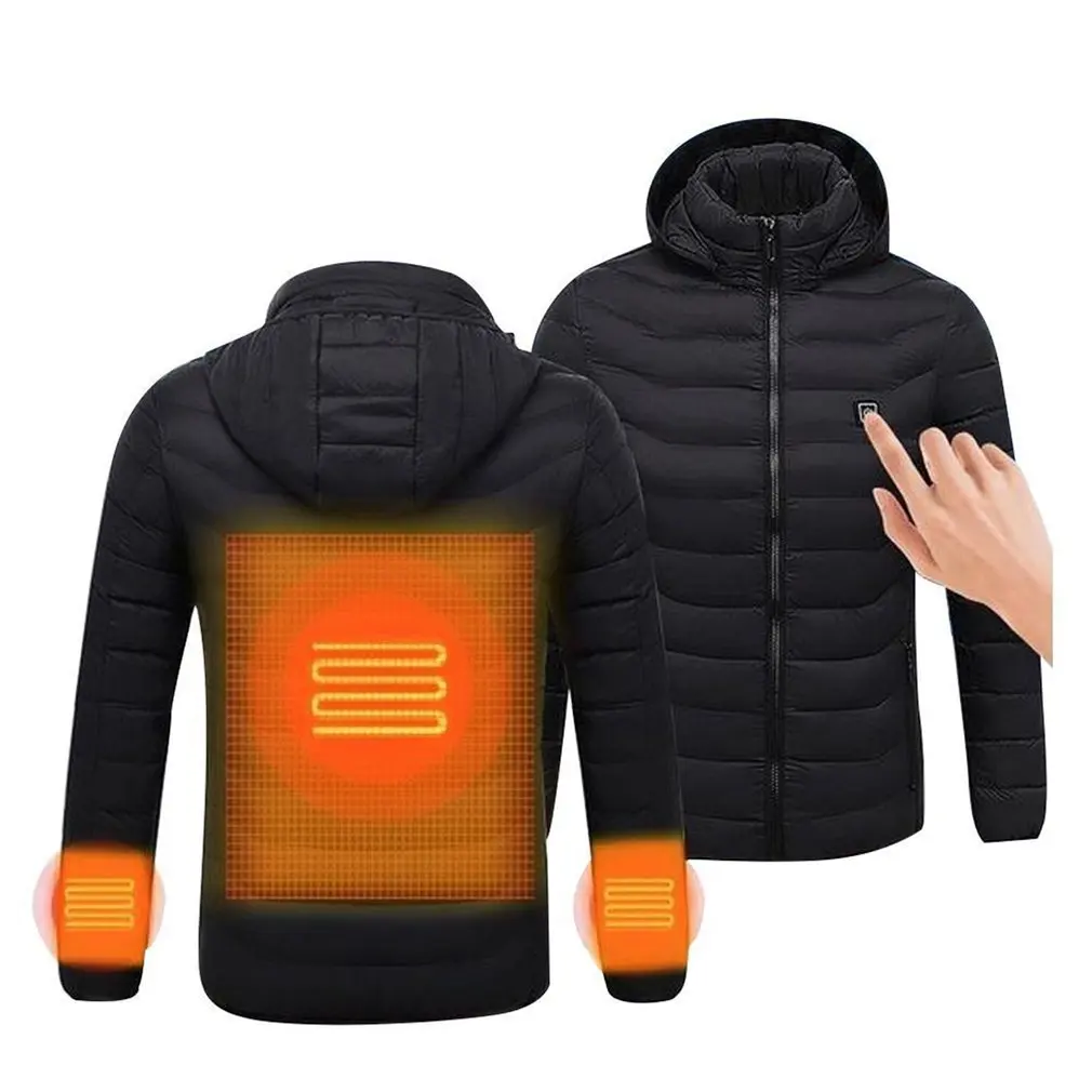 

Comfortable Men Thermal Clothes USB Heater Coat Heated Jacket Heating Winter Clothes Outdoor Clothes