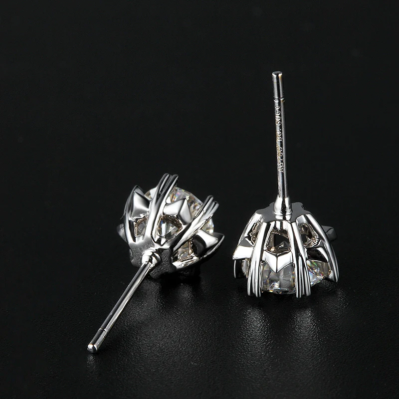 Koop Boeycjr 925 Zilver 0.5 0.8ct F Kleur Moissanite Vvs Fine Jewelry Diamond Stud Earring Met Nationale Certificaat Voor Vrouwen gift