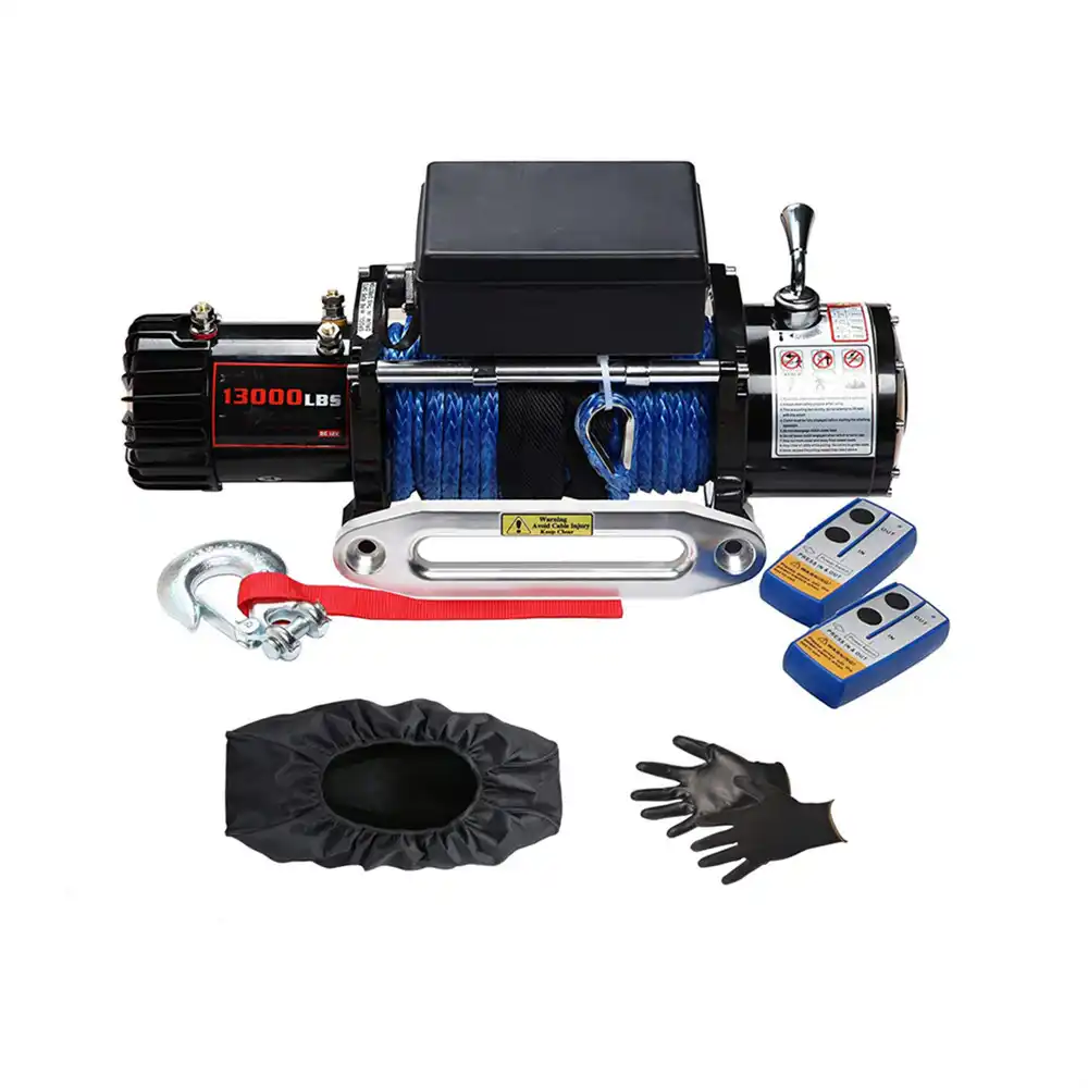 Aluminum control box integrated 12v/24v 13000 pound off road winch With