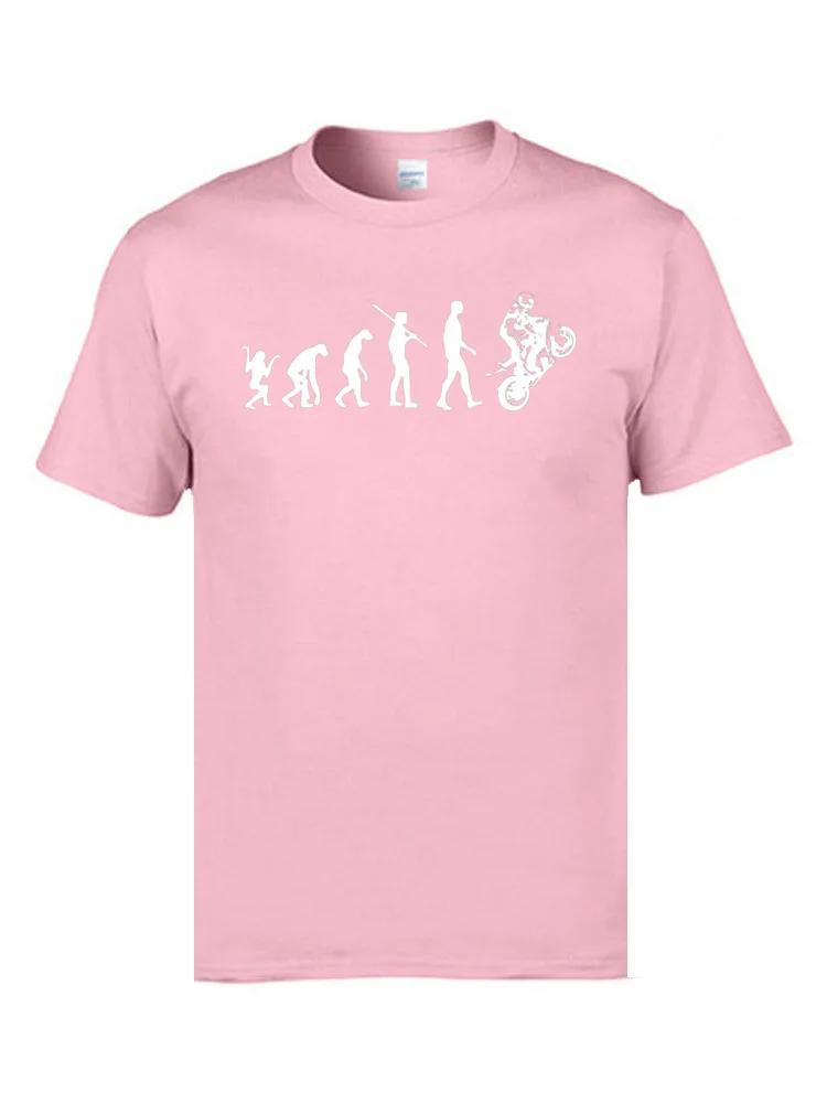 Evolution Motorbike 13954 Cool Thanksgiving Day All Cotton Round Neck Men Tops T Shirt Tee-Shirts Funky Short Sleeve Tshirts Evolution Motorbike  13954 pink