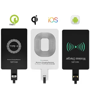 Qi беспроводной зарядный приемник Micro USB Type C, универсальное Быстрое беспроводное зарядное устройство, адаптер для Samsung Huawei iPhone для Xiaomi