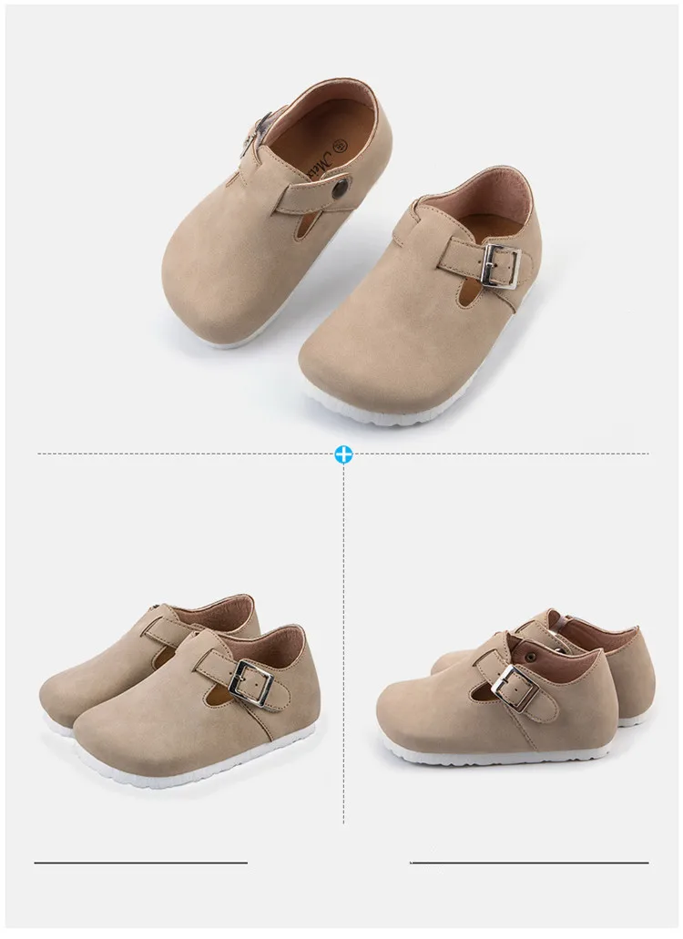 KINE PANDA/детская обувь для девочек; пробковая обувь на плоской подошве; детская обувь для мальчиков и девочек 1, 3, 5, 7, 9 лет; обувь для детей младшего школьного возраста