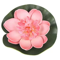 5PCS/Set Colorful Artificial Fake Floating Water Lily Flower Lotus Leaf Pond Plants Garden Pool Decor - Image 4