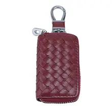 Натуральная кожа держатель для карт Автомобильный ключ кошелек сумка чехол брелок сумка цепочка кошелек для женщин и мужчин