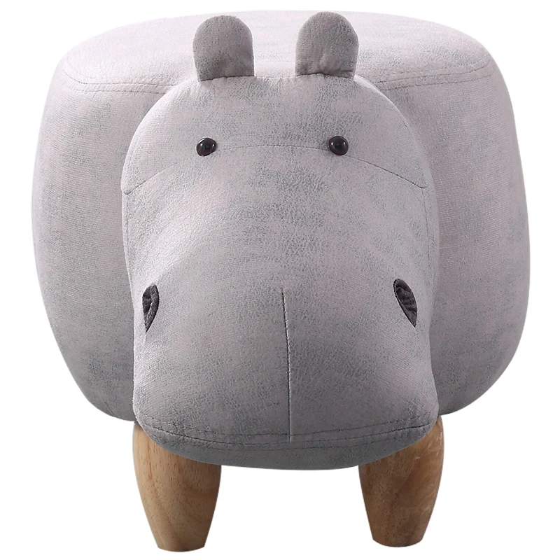 

Change Shoes Stool American Solid Wood Storage Creative Sofa Bench Hippo Animal Cattle Ottoman