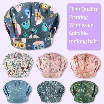 

Cotton Women Surgical Medical Surgical cap for long hair scrub cap male dentist hospital veterinary nurse work doctor caps new