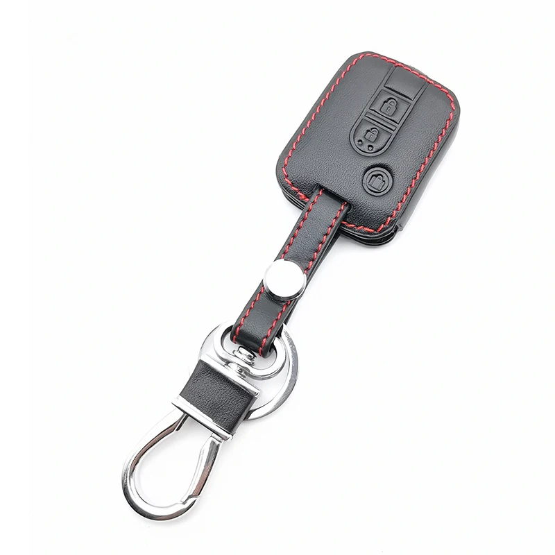 Дистанционный Автомобильный ключ кожаный чехол для Qashqai Nissan Micra Navara Almera Note Fob 3 кнопки
