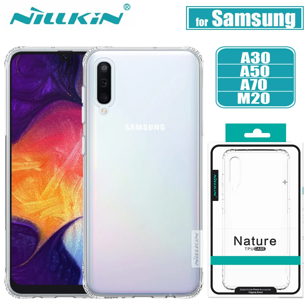 

Nilkin for Samsung Galaxy A30/A50/A70/M20 Case Cover Nillkin 0.6mm Soft TPU Clear Back Case for Samsung A50 A30 A70 M20 Shell