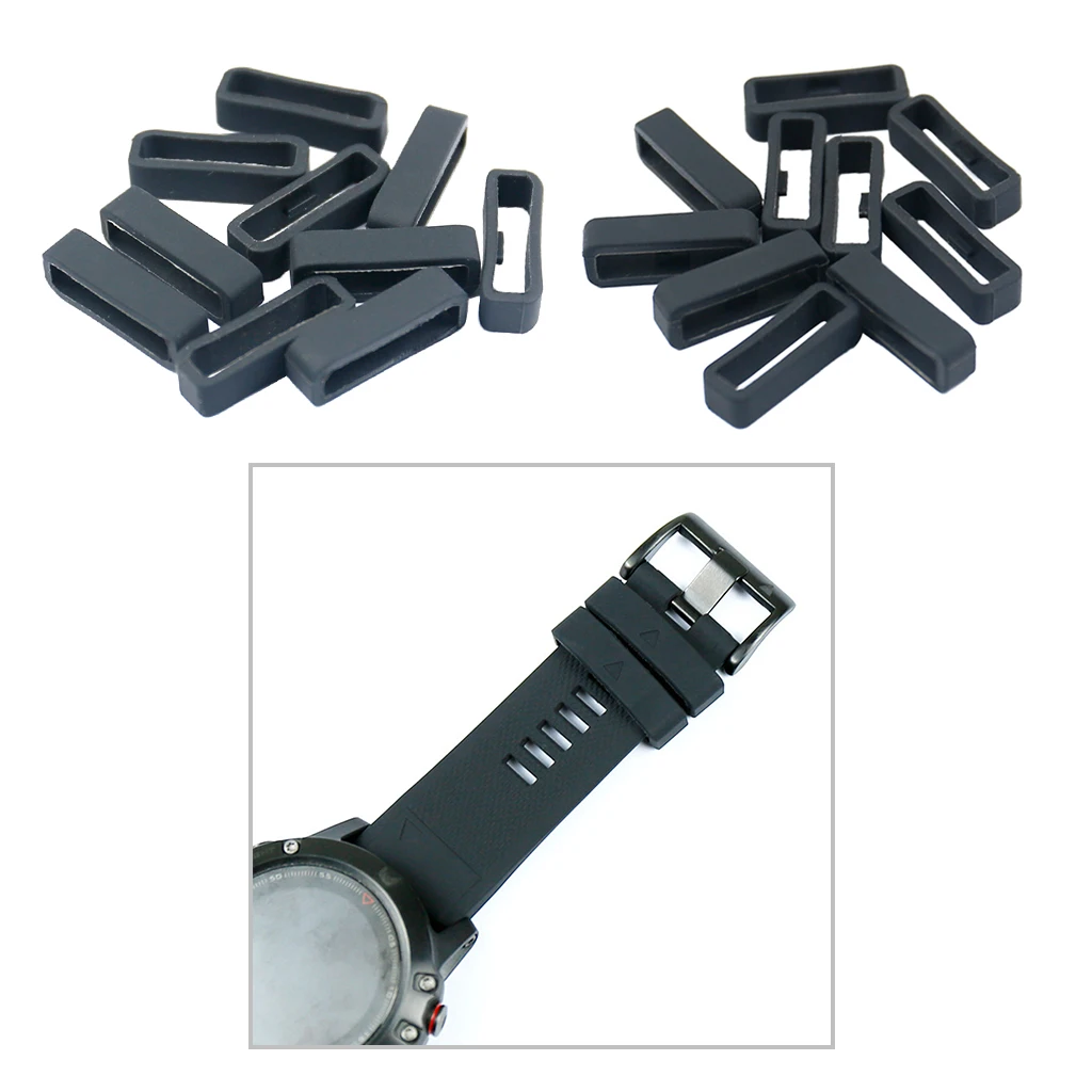 20x Rubber Strap Loop Fastener Rings Replacement for  Fenix 5S/5S Plus