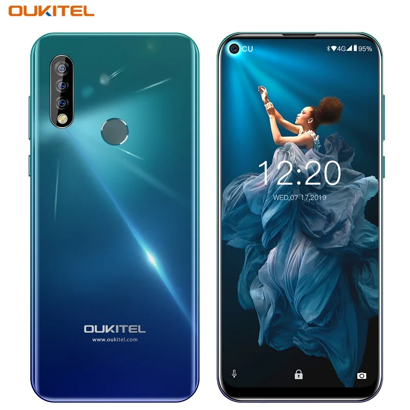 Oukitel C17 Pro 6,3" Android9.0 Тройная камера 4 ГБ ОЗУ 64 Гб ПЗУ 3900 мАч аккумулятор мобильный телефон 13 МП отпечаток пальца 4G LTE смартфон