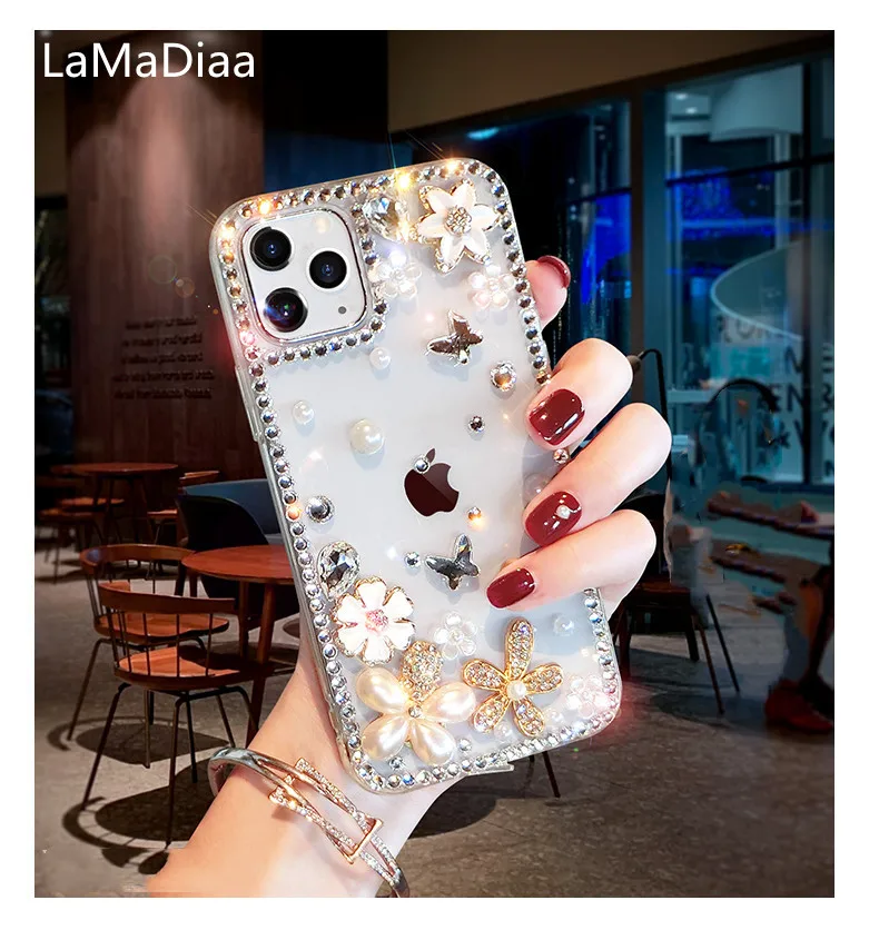 Rhinestone Diamond Bling Perfume Bottle Phone Case For Huawei P8 P9 P10 P20 P30 P40 Pro Lite Mate 10 20 30 Luxury Cover | Мобильные