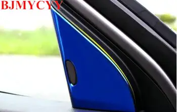 

BJMYCYY Car styling Automobile A column front triangle sound stainless steel decoration frame for Nissan Kicks 2017