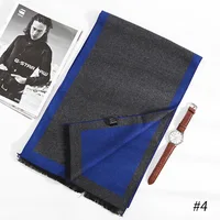 2022 moda 180*35cm szaliki człowiek jesień zima grube ciepłe kaszmirowe biznes długie szale do opatulania się chłopiec klasyczny szal darmowa wysyłka tłumik 5