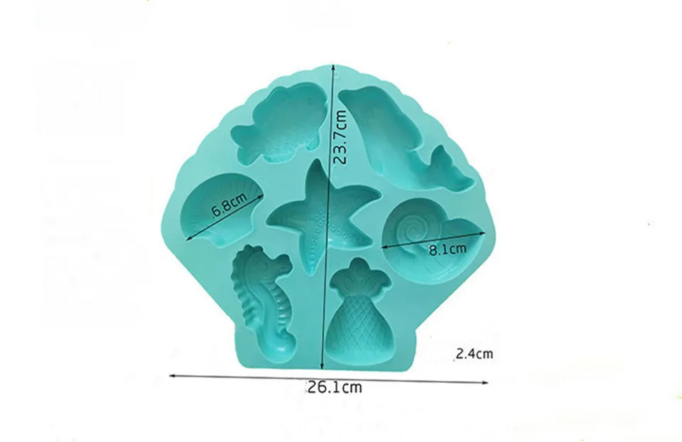 3D Морская жизнь формы силиконовые формы оболочки раковины украшения торта инструменты помадка шоколадное печенье плесень кухня выпечки аксессуары