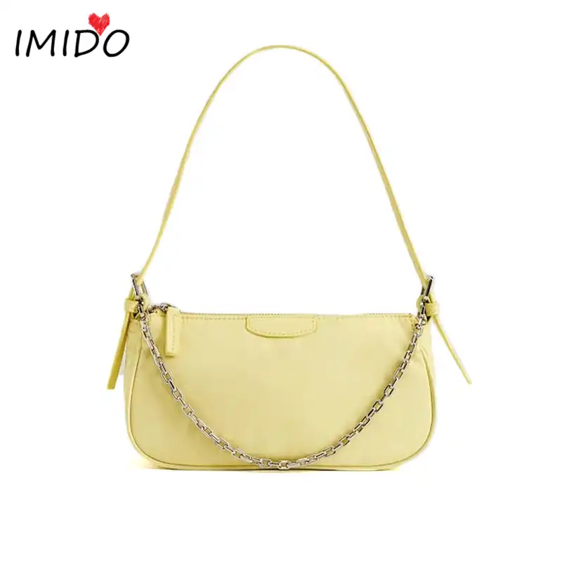 yellow chain bag