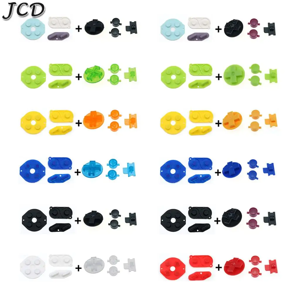 

JCD 1set Rubber Conductive D-pad Buttons for GameBoy Classic for GB DMG A B buttons DiIY Button Set Replacement