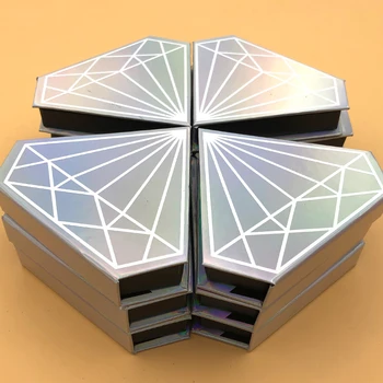 

Wholesale 50 Pair Lashes Packing Boxes Eyelashes Packing Box Eyelashes Packaging with logo faux cils strip diamond magnetic case