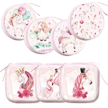 Каваи мультфильм Единорог портмоне мини-кошелек милый ребенок девочки маленький кошелек наушники Органайзер монетница для детей подарок