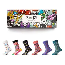 Мужские забавные носки новинка счастливые Длинные цветные Повседневные носки для женщин унисекс 0102