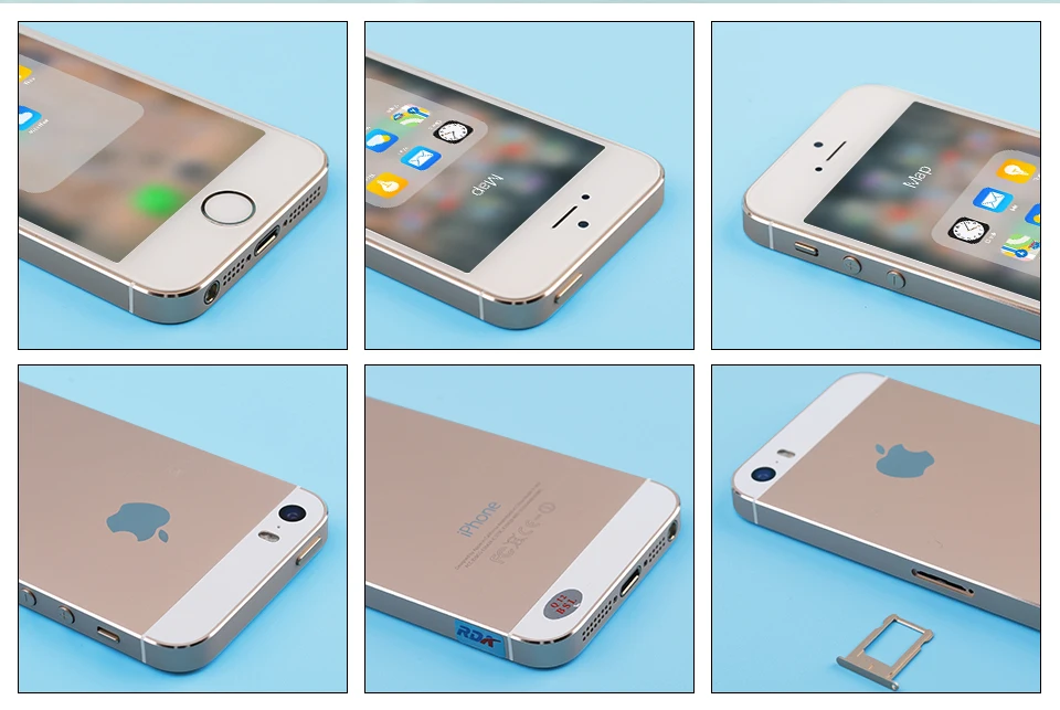 Apple iPhone 5S IOS 4G LTE разблокированный мобильный 4,0 ''16 Гб/32 ГБ/64 Гб rom WiFi gps 8MP Touch ID отпечаток пальца используемый смартфон