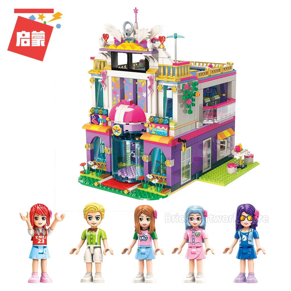 

944pcs 2017 Star Dreaming Holiday Villa Mini figures Minifigs Fit Friends Set Model Building Blocks Toys Girls Creative