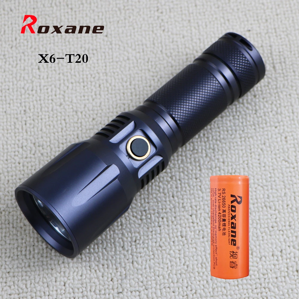 Roxane X6-T20 LED flashlight 990lm USB rechargeable super bright tactical lantern​​ Waterproof searchlight | Лампы и освещение