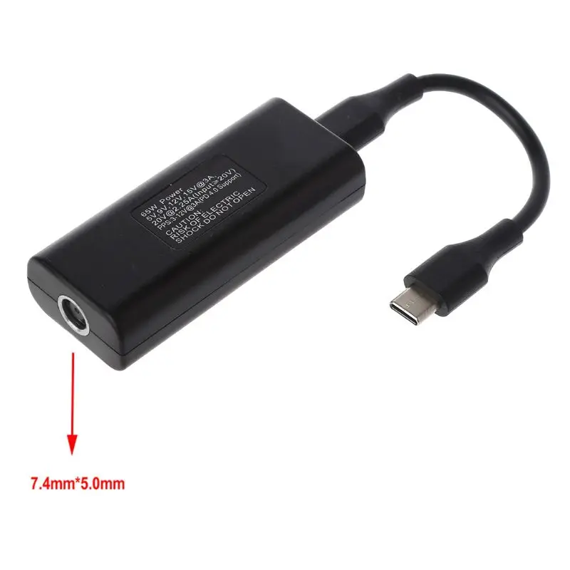 65 Вт мини Питание DC адаптер зарядное устройство разъем usb Тип C конвертер для lenovo Hp Asus ноутбук ПК компьютер аксессуары