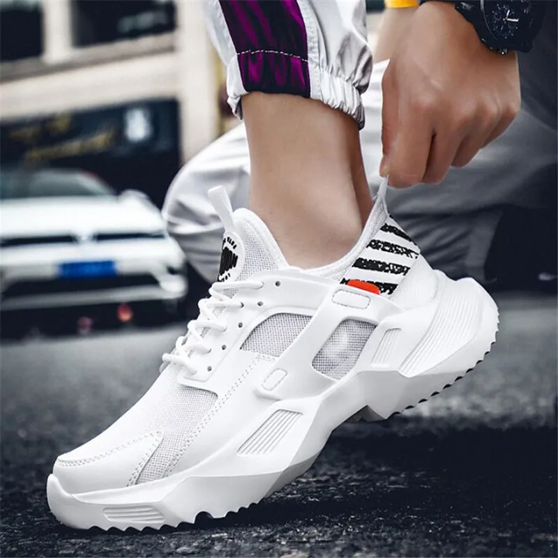 

2020 Spring Mesh Male Shoes Thick Bottom Fashion Breathable Tourism Leisure Running Shoes Sports Men Shoes Sneaker Plus Size 46