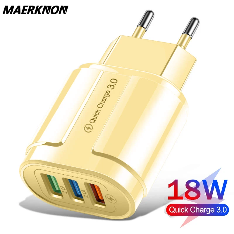 Зарядное устройство с поддержкой быстрой зарядки 3 0 4 usb 18 Вт универсальное