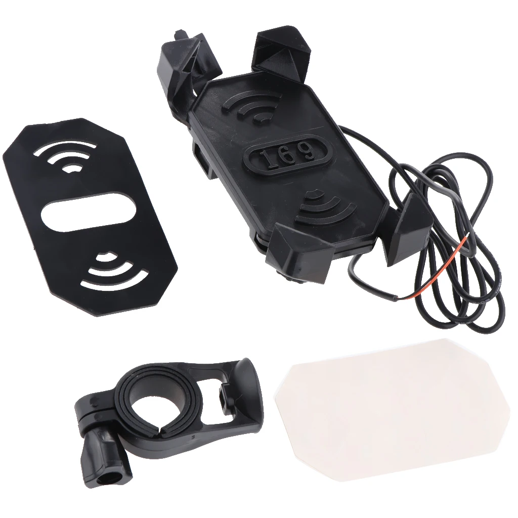 Universal Bicycle Motorcycle Phone Mount Holder with USB Interface for Cell Phone -Grip- Fits for 4-6inch Phones