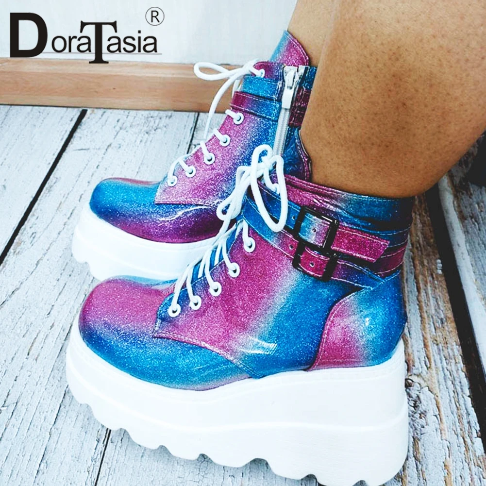 DORATASIA/большие Размеры Большие размеры 35-43 брендовые дизайнерские дамские сапоги