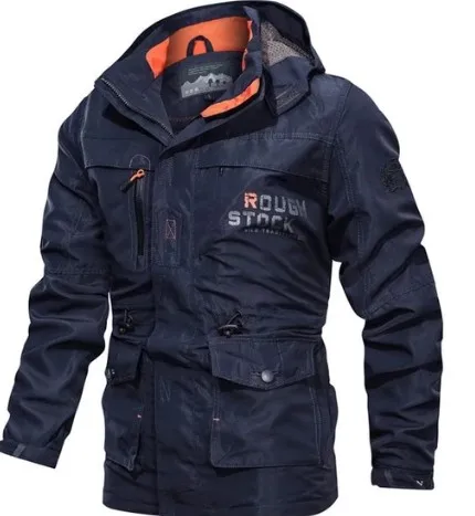 Зимняя куртка в стиле милитари для мужчин, повседневное плотное теплое пальто, армейская куртка пилота, куртки ВВС, куртка-карго, верхняя одежда, куртки с капюшоном, одежда 4XL - Цвет: C