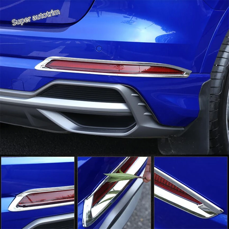 

Lapetus Chrome Rear Trunk Foglight Fog Lights Lamp Protection Kit Cover Trim Fit For Audi Q3 2019 2020 ABS Accessories Exterior