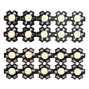 

10pcs 1W High Power Star LED Light Lamp Bulb (White) & 10 Pieces 3W High Power Warm White LED Light Lamp Bulbs