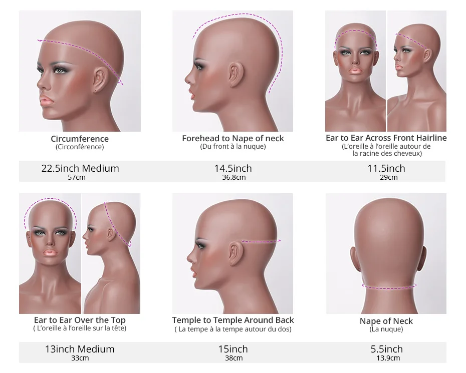 humano peruca dianteira do laço perucas pré-pucked