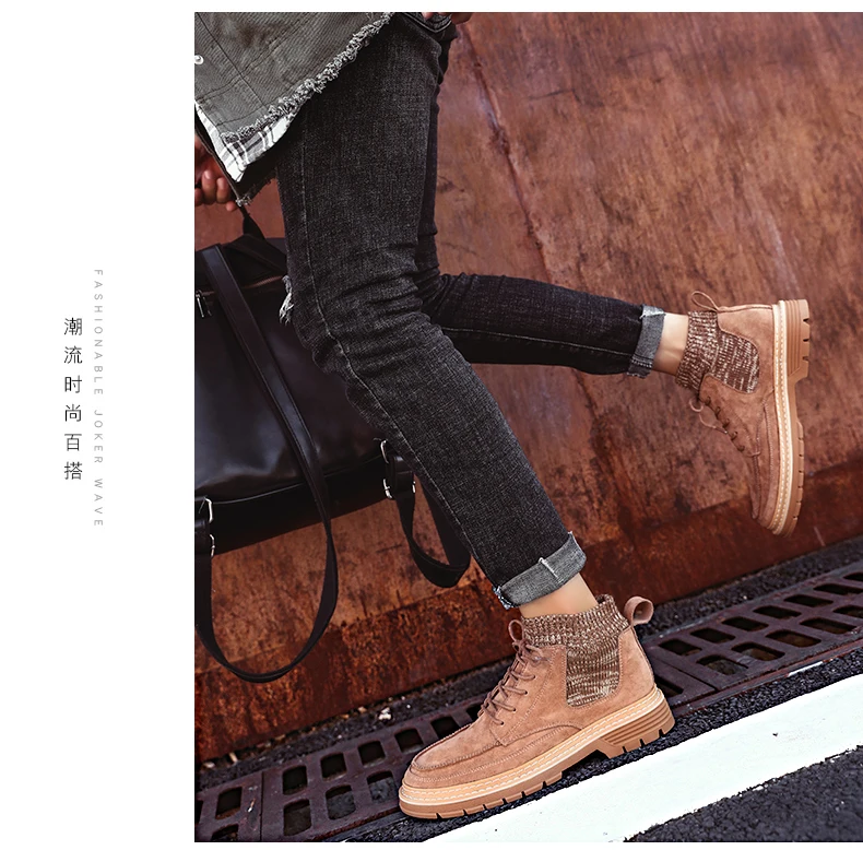 Новые осенние мужские ботинки высококачественные фланелевые зимние ботинки модная зимняя обувь с высоким берцем рабочие ботинки Botas De Hombre