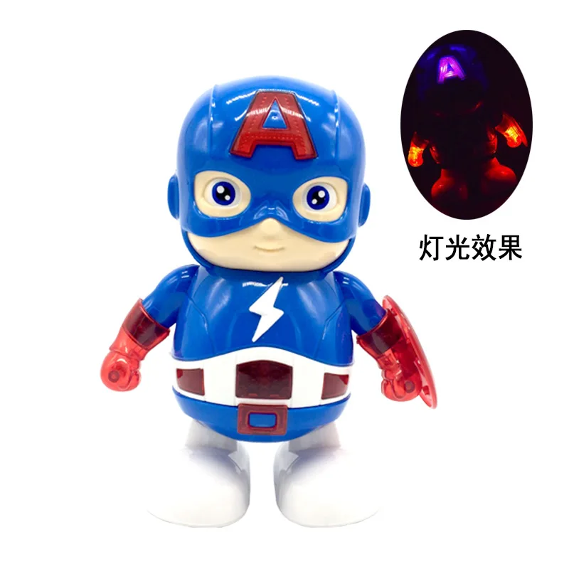 Мститель герой Юнион Железный и Стальной киборг танцующий робот светильник электрическая музыкальная игрушка китайский перевод