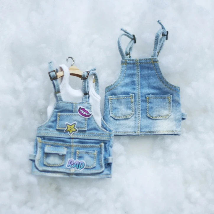 Новый Blyth платье на бретелях для 1/6 Кукла Джинсовая юбка Озон из джинсовой ткани