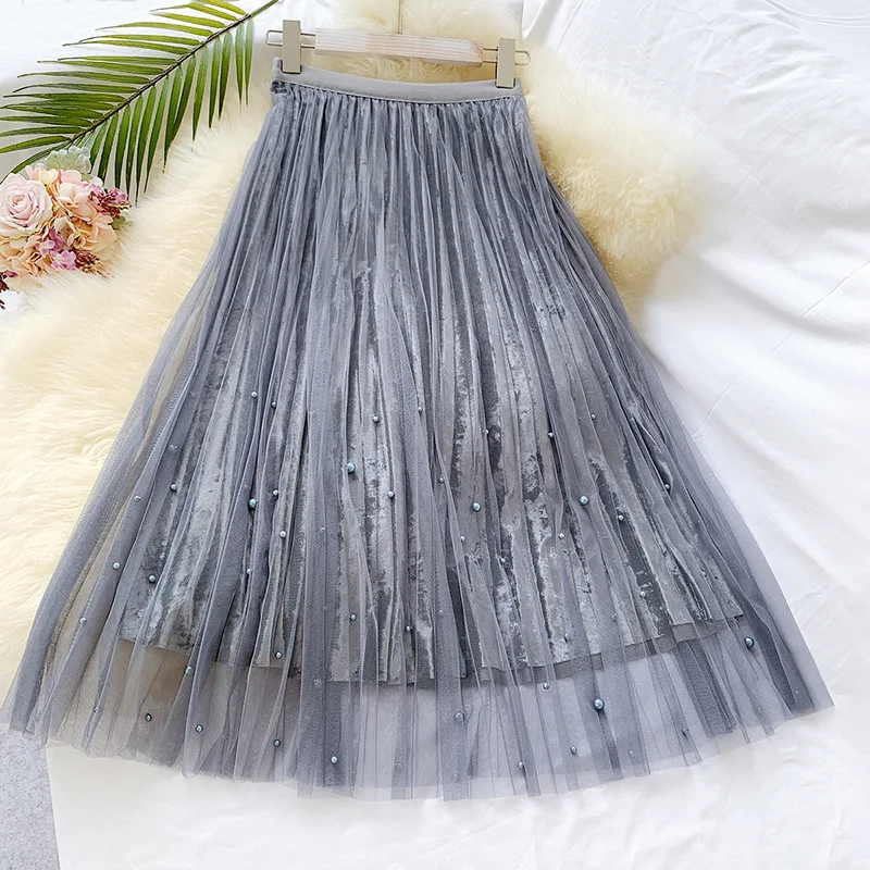Женская плиссированная юбка пачка OHRYIYIE весна лето 2020|skirt pleated skirt|tulle skirtpleated skirt |
