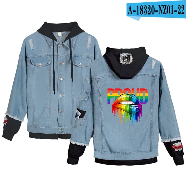 gay pride denim jacket