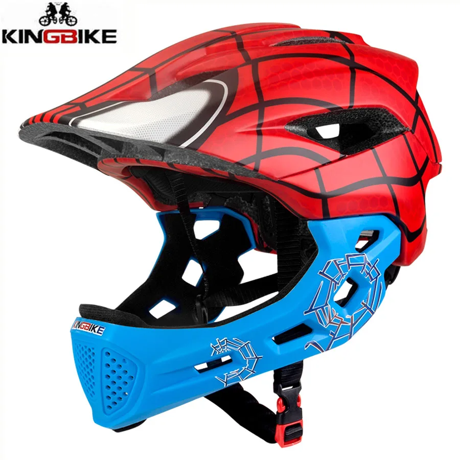 Kingbike Bicicletta Del Casco Per I Bambini Staccabile Completa Viso Casco Della Bici Mtb Ciclismo Su Strada Di Montagna Del Casco Per I Bambini Casco