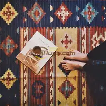 Нордический стиль ручной шерстяной ковер/килим ковры диван чайный коврик для стола gc137-20yg2